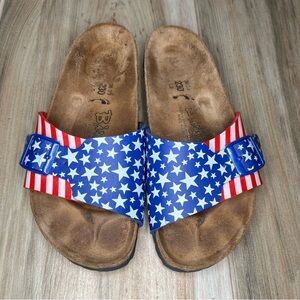 Birki's by Birkenstock Catalina American Flag Stars & Stripes Sandals Women 5